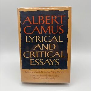 Albert Camus Lyrical and Critical Essays Hardcover 1969 Second Printing Knopf
